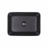 Раковина-чаша Qtap Virgo 490х350х110 Matt black с донным клапаном (QT18112261MBMB)