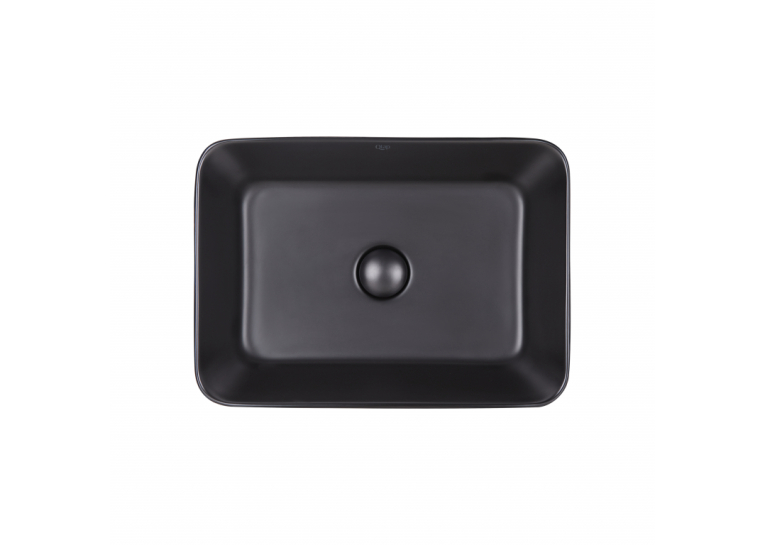  Раковина-чаша Qtap Virgo 490х350х110 Matt black з донним клапаном (QT18112261MBMB)