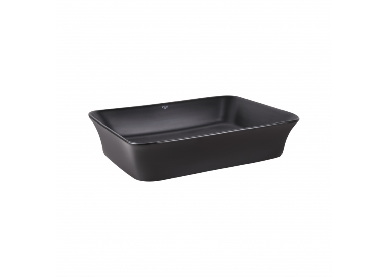 Раковина-чаша Qtap Virgo 490х350х110 Matt black с донным клапаном (QT18112261MBMB)