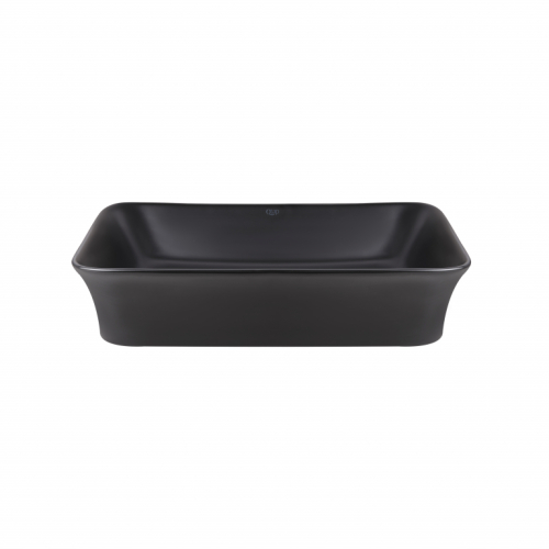 Раковина-чаша Qtap Virgo 490х350х110 Matt black с донным клапаном (QT18112261MBMB)