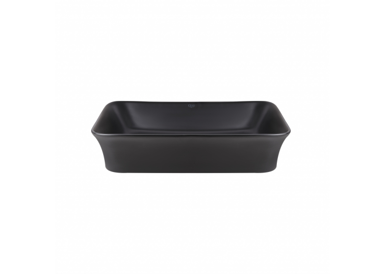 Раковина-чаша Qtap Virgo 490х350х110 Matt black с донным клапаном (QT18112261MBMB)