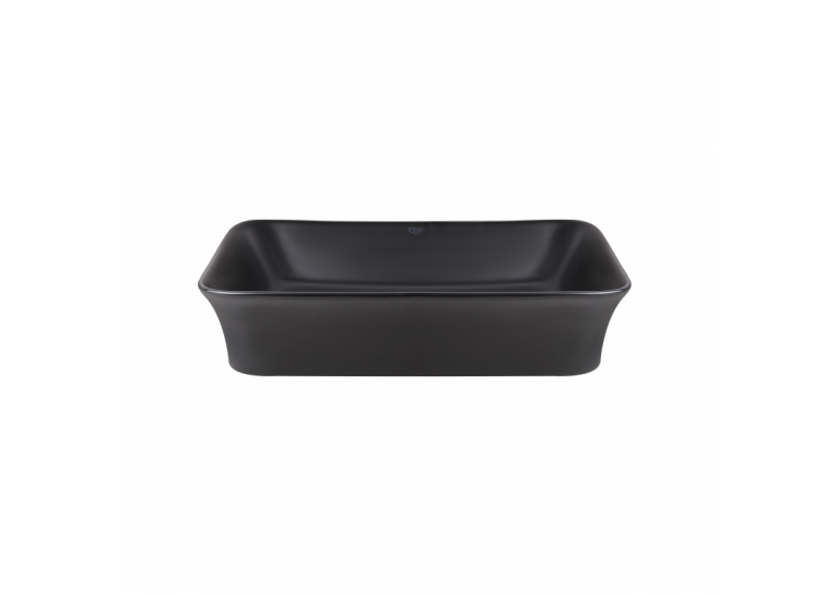  Раковина-чаша Qtap Virgo 490х350х110 Matt black з донним клапаном (QT18112261MBMB)