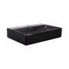  Раковина Qtap Nando LT 600х420х120 Matt black з донним клапаном (QT12112173MBMB)
