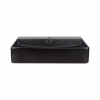  Раковина Qtap Nando LT 600х420х120 Matt black з донним клапаном (QT12112173MBMB)