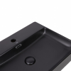  Раковина Qtap Nando LT 600х420х120 Matt black з донним клапаном (QT12112173MBMB)
