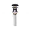  Раковина Qtap Nando LT 600х420х120 Matt black з донним клапаном (QT12112173MBMB)