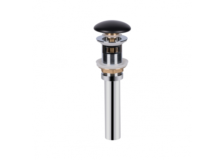  Раковина Qtap Nando LT 600х420х120 Matt black з донним клапаном (QT12112173MBMB)