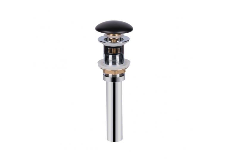  Раковина Qtap Nando LT 600х420х120 Matt black з донним клапаном (QT12112173MBMB)