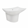  Раковина підвісна моноблок Qtap Presto 600х450х405mm White з донним клапаном (QT2411G822W)