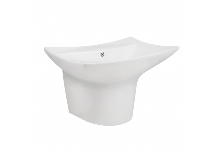  Раковина підвісна моноблок Qtap Presto 600х450х405mm White з донним клапаном (QT2411G822W)