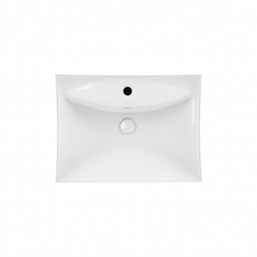 Раковина підвісна моноблок Qtap Presto 600х450х405mm White з донним клапаном (QT2411G822W)