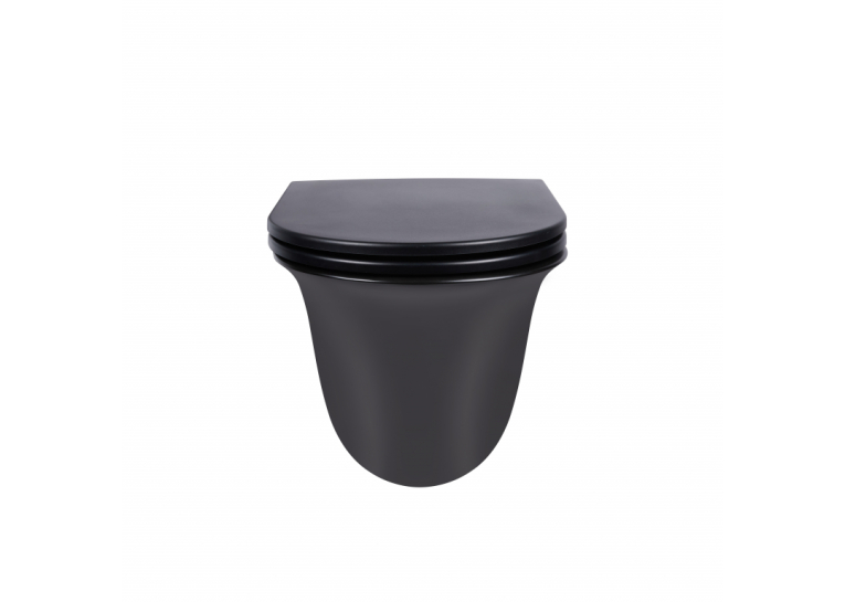 Унитаз подвесной Qtap Virgo безободковый с сиденьем Soft-close (QT1833051ERMB)