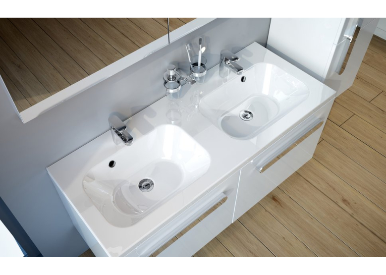 Тумба для подвійної раковини Ravak SD CHROME 1200, 120 см, білий глянець, X000000536