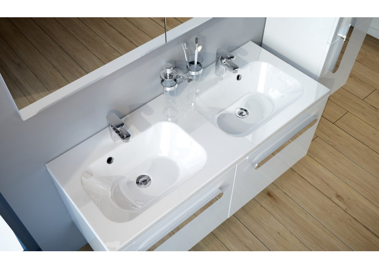 Тумба для подвійної раковини Ravak SD CHROME 1200, 120 см, білий глянець, X000000536