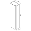 Боковой шкафчик Ravak  SB 10° 450 темно-ореховый, X000000753