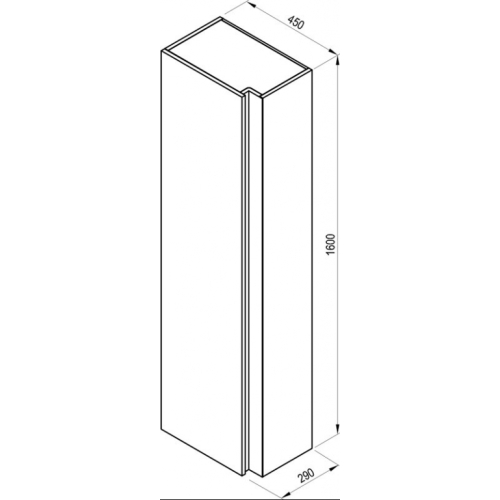 Боковой шкафчик Ravak  SB 10° 450 темно-ореховый, X000000753