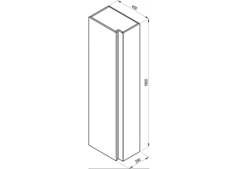 Боковой шкафчик Ravak  SB 10° 450 темно-ореховый, X000000753