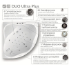  Гідромасажна система Duo Ultra Plus, хром, DUP001