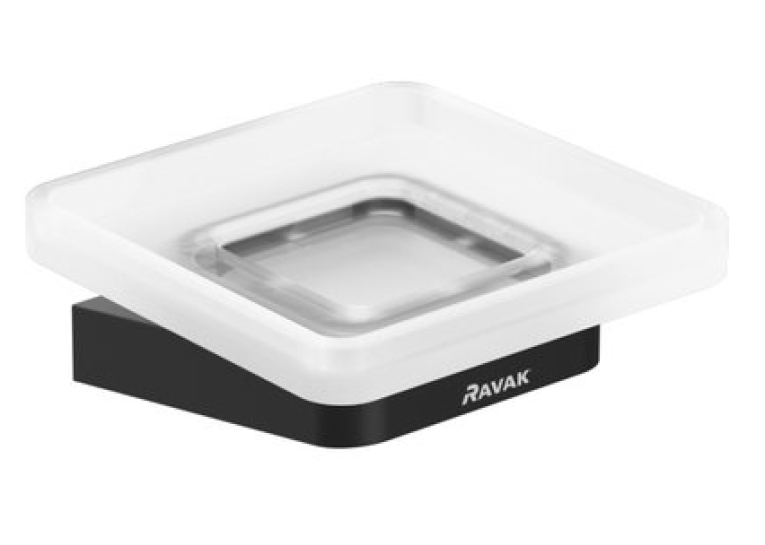  Тримач із мильницею Ravak 10° black X07P556