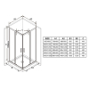  Душові двері Ravak Blix BLSRV2K-100 чорний+transparent X1XMA0300Z1