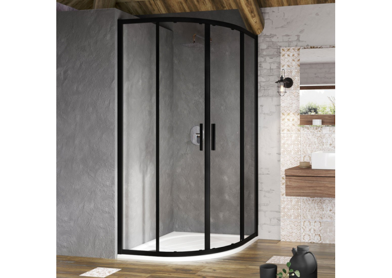 Душевая кабина Ravak Blix Slim BLSCP4-80 чёрный transparent X3BM40300Z1