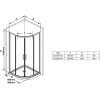  Душова кабіна Ravak Blix Slim BLSCP4-80 чорний transparent X3BM40300Z1
