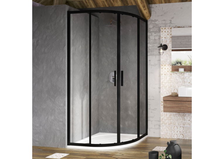  Душова кабіна Ravak Blix Slim BLSCP4-90 чорний transparent X3BM70300Z1