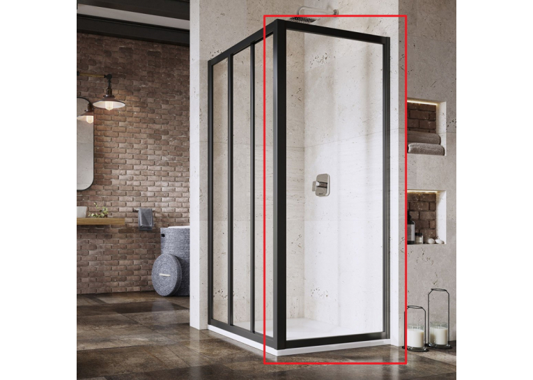 Стенка для душевой кабинки Ravak APSS-90 198 чёрный+transparent 940703R2Z1