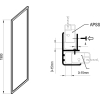 Стенка для душевой кабинки Ravak APSS-90 198 чёрный+transparent 940703R2Z1