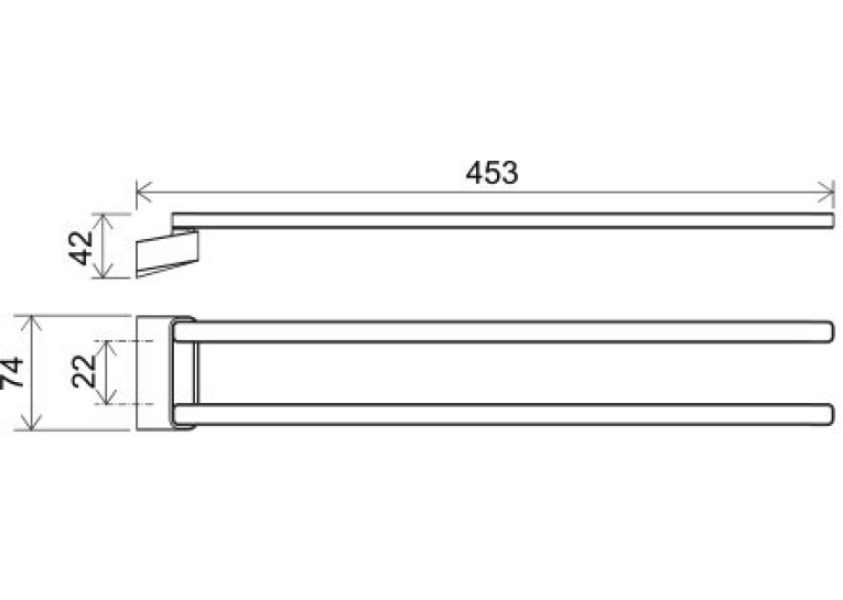  Рушникотримач поворотний Ravak 10° чорний X07P564