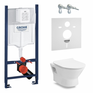 Инсталляция Grohe Rapid SL 3-в-1 3884000G + Унитаз подвесной VOLLE FIESTA RIM 13-77-034 с сиденьем Soft Close