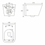  Комплект: підвісний унітаз Volle LIBRA S c сидінням + інсталяція VOLLE (13-41-160S+201010)