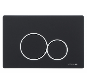 Клавіша змиву Volle VISO EVO, чорна, soft-touch (222123)