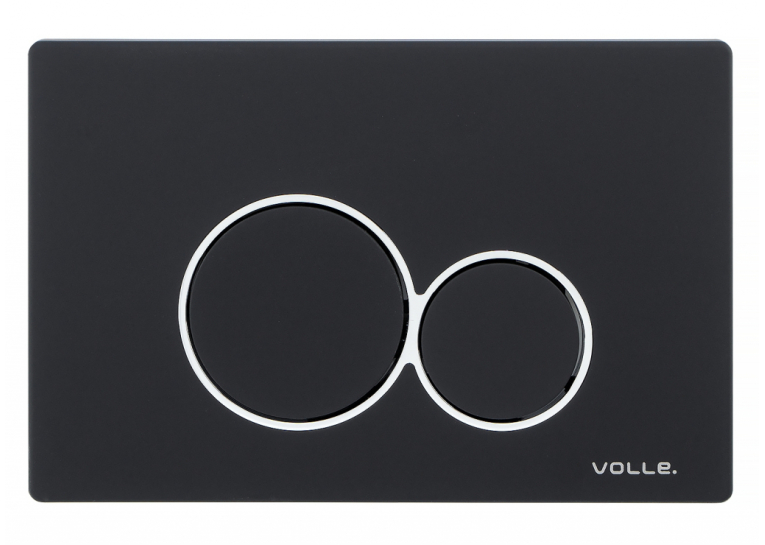  Клавіша змиву Volle VISO EVO, чорна, soft-touch (222123)