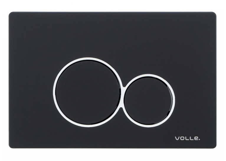 Клавиша смыва Volle VISO EVO, черная, soft-touch (222123)