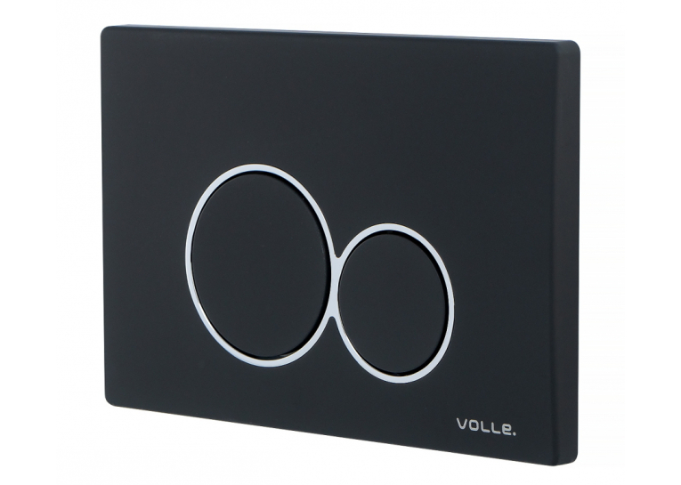  Клавіша змиву Volle VISO EVO, чорна, soft-touch (222123)