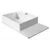  Раковина підвісна кам'яна Volle Solid surface з поличкою 58х37 см білий 13-40-415