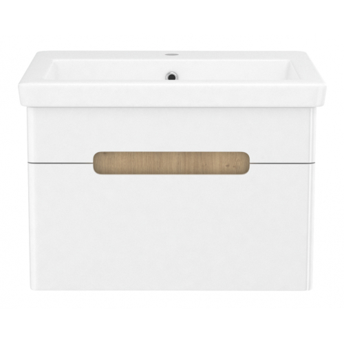 Тумба підвісна VOLLE Solo 1910.326007 з умивальником 60 см blanco