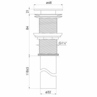 Донный клапан VOLLE Solid surface (90-00-010)