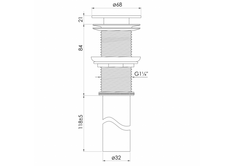  Донний клапан VOLLE Solid surface (90-00-010)