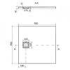 Піддон акриловий Cersanit TAKO 90x90 із сифоном S601-122