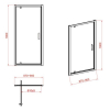  Душові двері CERSANIT ZIP 190x90 S154-006