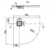 Душевой поддон Cersanit TAKO SLIM 90X4 S204-024-PP