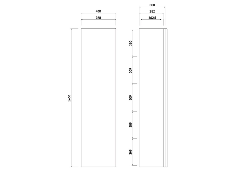 Пенал Cersanit Virgo 40 (S522-033)