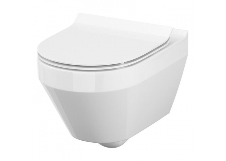 Унитаз подвесной Cersanit Crea Clean On с сиденьем Slim (S701-403)