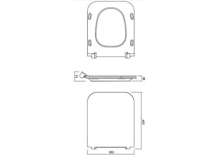 Унитаз подвесной Cersanit Crea Clean On с сиденьем Slim (S701-404)