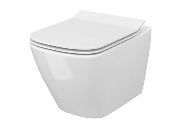  Унітаз підвісний Cersanit B220 CITY SQUARE CLEAN ON із сидінням дюропласт soft-close S701-405