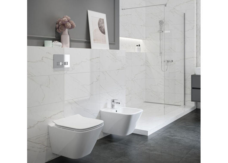  Унітаз підвісний Cersanit B220 CITY SQUARE CLEAN ON із сидінням дюропласт soft-close S701-405