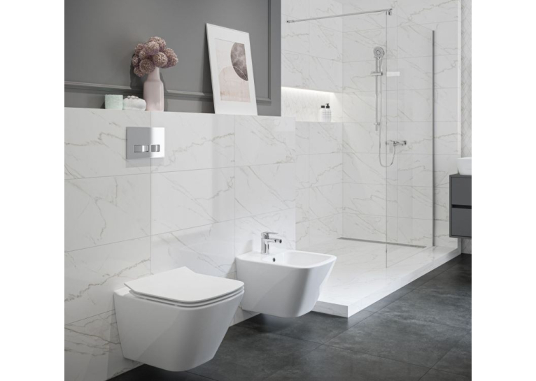  Унітаз підвісний Cersanit B220 CITY SQUARE CLEAN ON із сидінням дюропласт soft-close S701-405