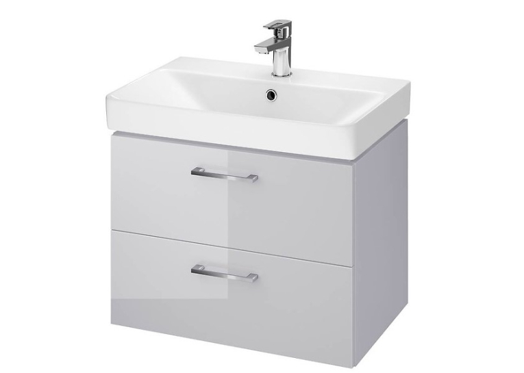  Тумба Cersanit Lara з умивальником Mille Slim 60 сіра S801-358